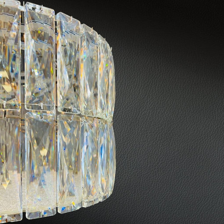  Close-up detail of Tamara modern crystal ceiling light showcasing intricate design