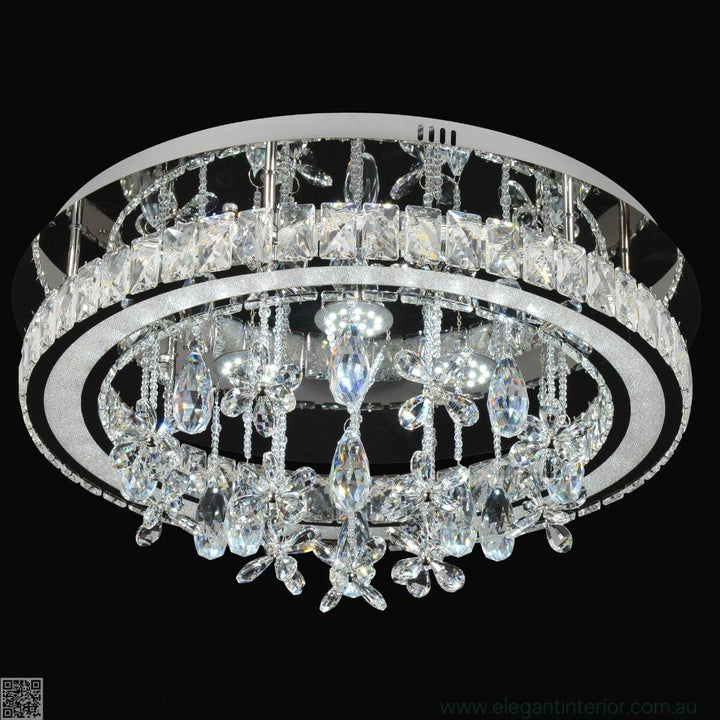 Front view of Monica chandelier ceiling light showcasing elegant and modern design