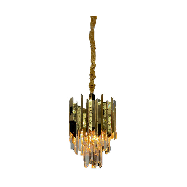 Front view of Tara 3P 1043 gold pendant bar light – elegant interior lighting in Australia