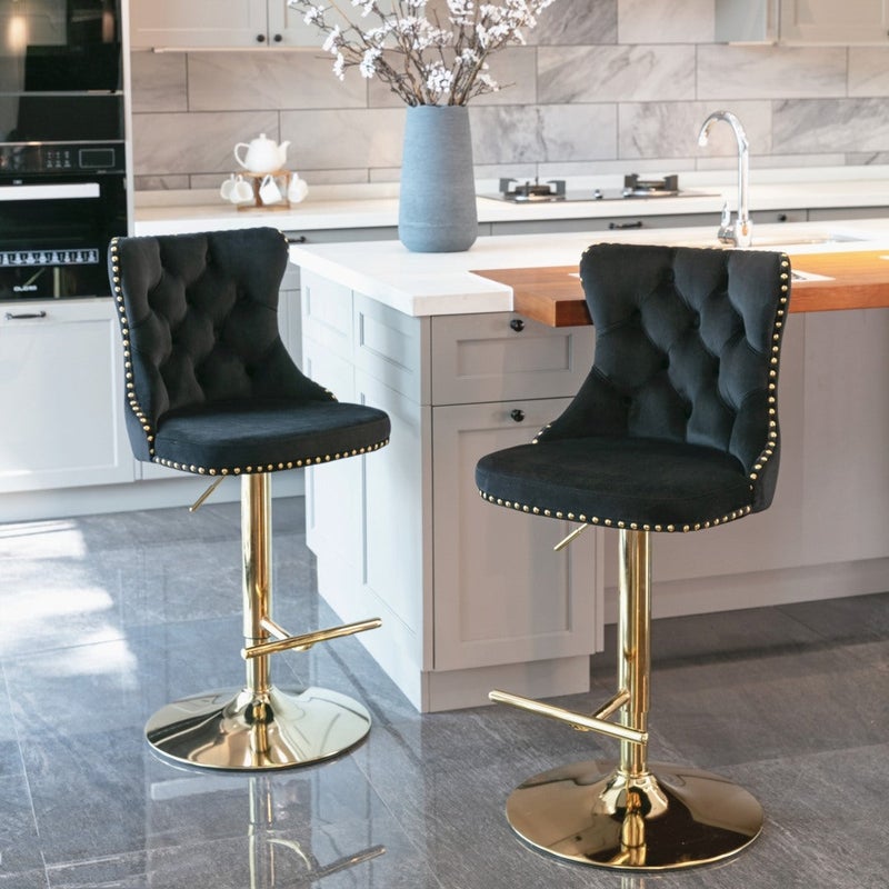 Swivel bar stool fully customised, featuring modern design and adjustable seating for stylish interiors