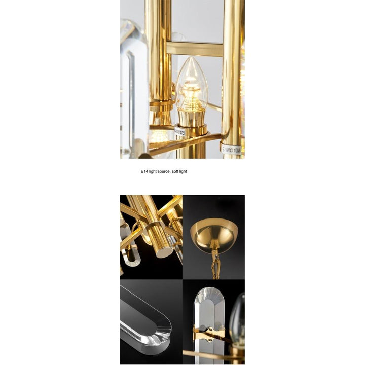Yasmin gold luxury chandelier with E14 soft light source by Lux Decor Australia